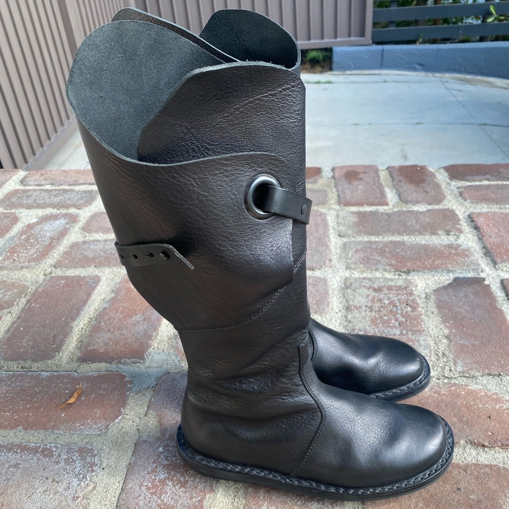 TRIPPEN SHOES Warrior Boot black waw 7  37  leather motorcycle boots combat boot